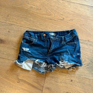 Topshop moto Rosa denim shorts